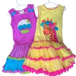 Emily Rose Girls Dresses Size 8 Bundle Lot Ruffle Tulle Giraffe Cupcake